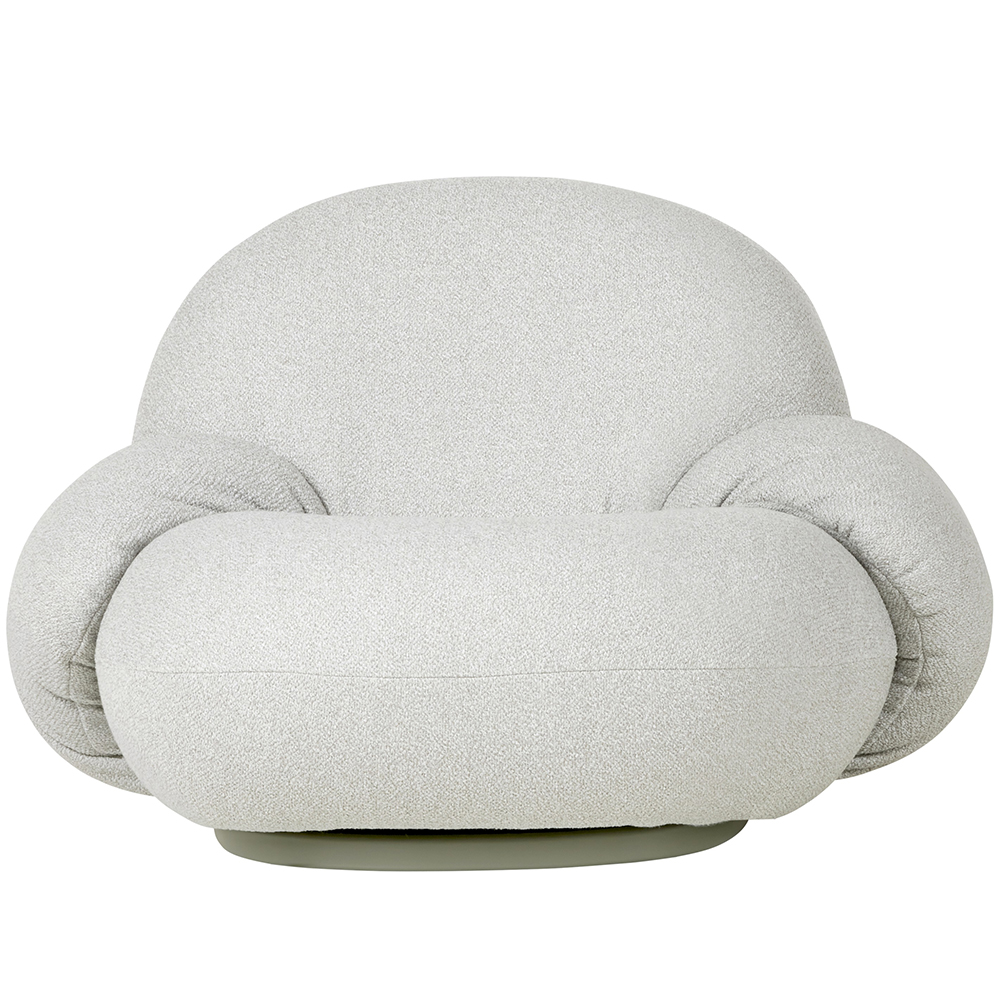 Gubi Pacha Outdoor Lounge Chair with Armrests Swivel GUBI