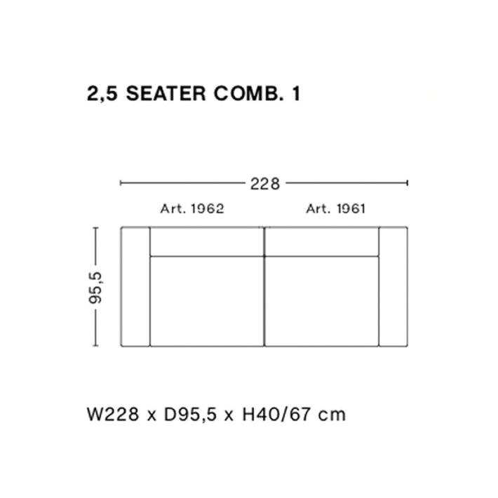 HAY - Mags Sofa | Frdige kombinationer | 2,5 Seater