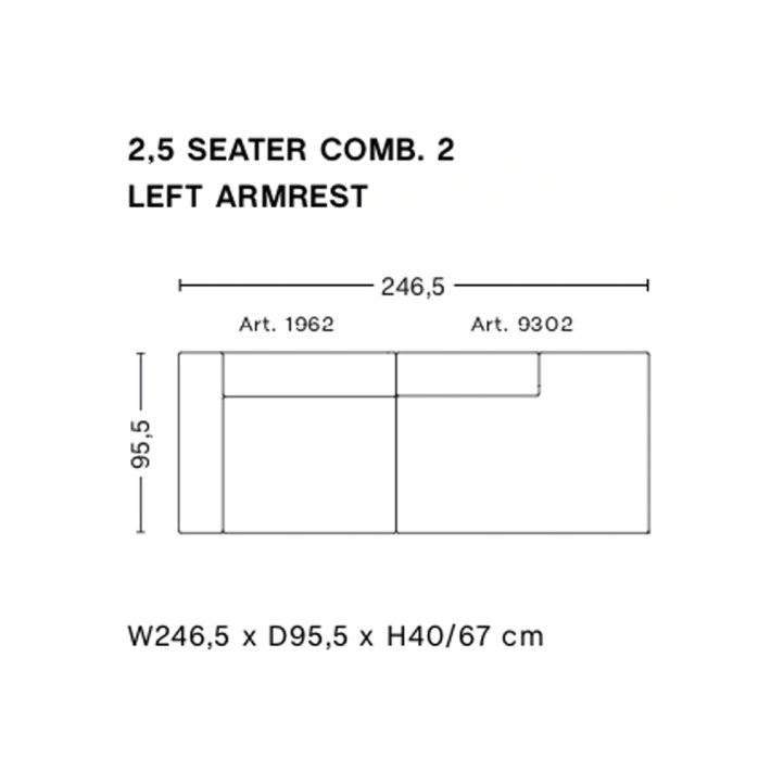 HAY - Mags Sofa | Frdige kombinationer | 2,5 Seater