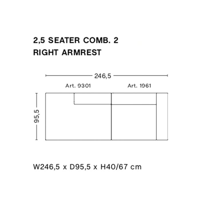 HAY - Mags Sofa | Frdige kombinationer | 2,5 Seater