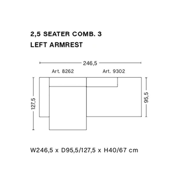 HAY - Mags Sofa | Frdige kombinationer | 2,5 Seater