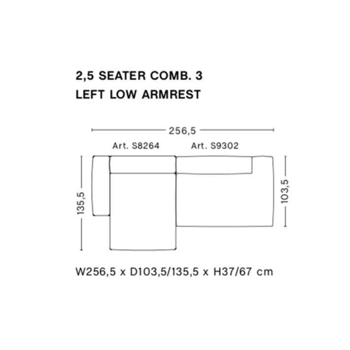 HAY - Mags Soft Sofa | Low Armrest | Frdige kombinationer | 2,5 Seater