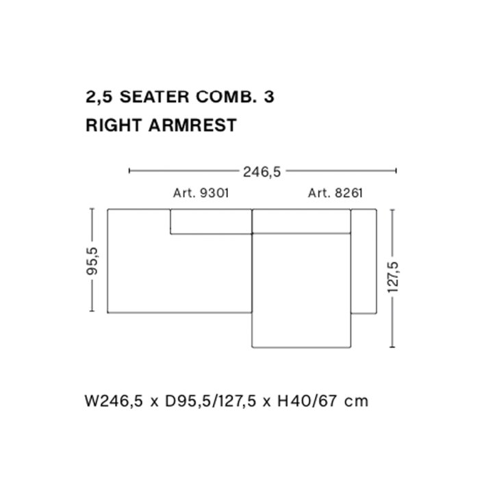 HAY - Mags Sofa | Frdige kombinationer | 2,5 Seater