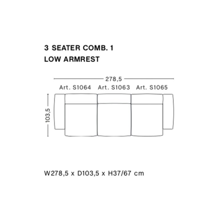 HAY - Mags Soft Sofa | Low Armrest | Frdige kombinationer | 3 Seater