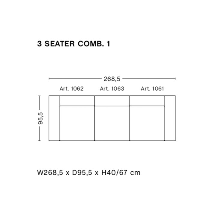 HAY - Mags Sofa | Frdige kombinationer | 3 Seater