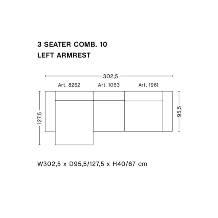 HAY - Mags Sofa | Frdige kombinationer | 3 Seater
