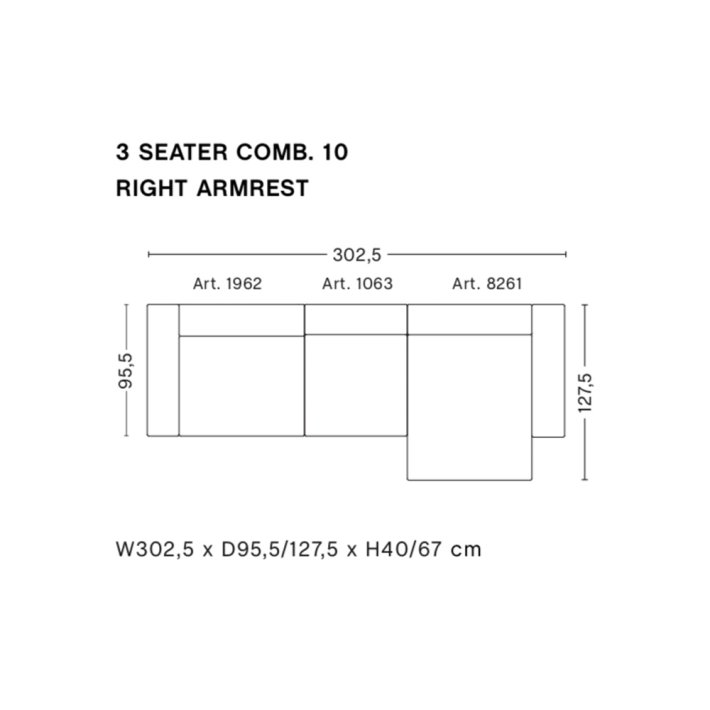HAY - Mags Sofa | Frdige kombinationer | 3 Seater
