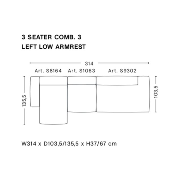 HAY - Mags Soft Sofa | Low Armrest | Frdige kombinationer | 3 Seater