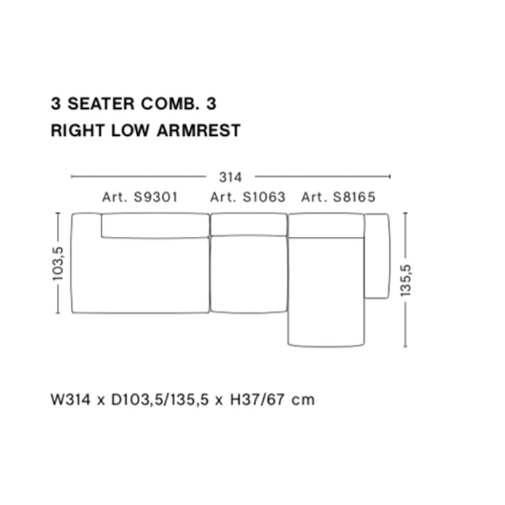 HAY - Mags Soft Sofa | Low Armrest | Frdige kombinationer | 3 Seater