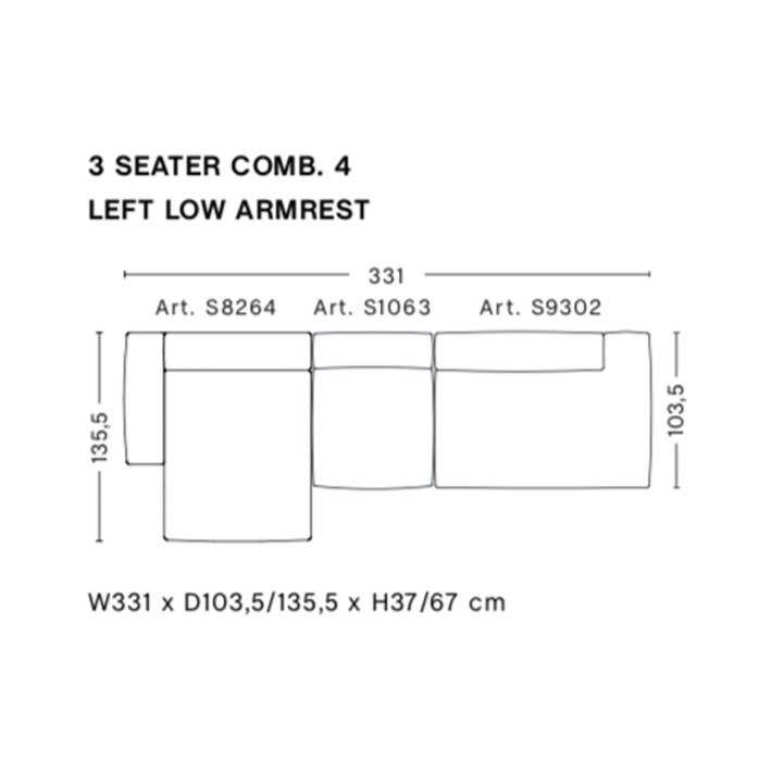 HAY - Mags Soft Sofa | Low Armrest | Frdige kombinationer | 3 Seater