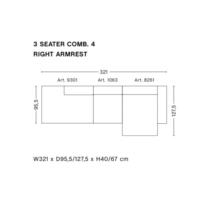 HAY - Mags Sofa | Frdige kombinationer | 3 Seater