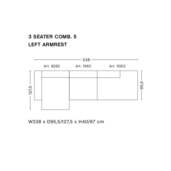 HAY - Mags Sofa | Frdige kombinationer | 3 Seater
