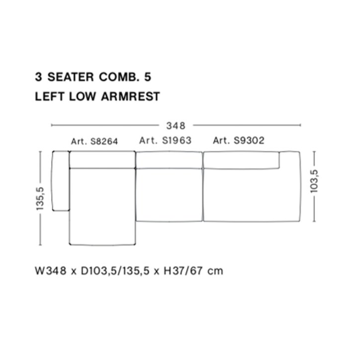 HAY - Mags Soft Sofa | Low Armrest | Frdige kombinationer | 3 Seater