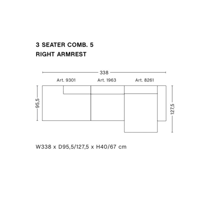 HAY - Mags Sofa | Frdige kombinationer | 3 Seater