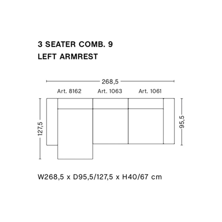 HAY - Mags Sofa | Frdige kombinationer | 3 Seater