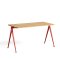 HAY - Pyramid Table 01 | L140xB65 | Matlakeret eg | Tomatrd pulverlakeret stl