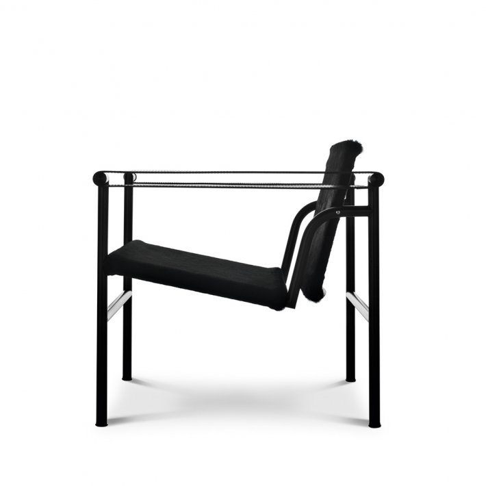 Cassina - Fauteuil  dossier basculant | Black frame | Hairyskin
