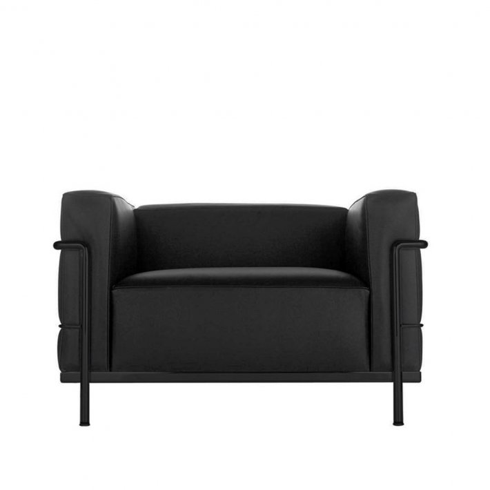 Cassina - Fauteuil Grand Confort | Grand modle | Armchair with frame | Black frame l Leather