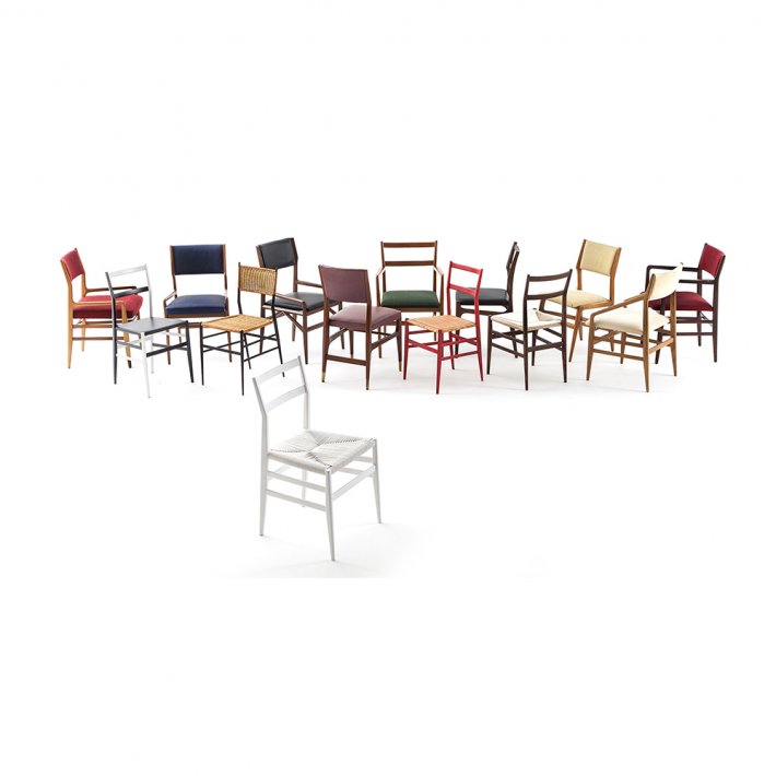 Cassina - 646 Leggera Chair | Stained ash, tekstil