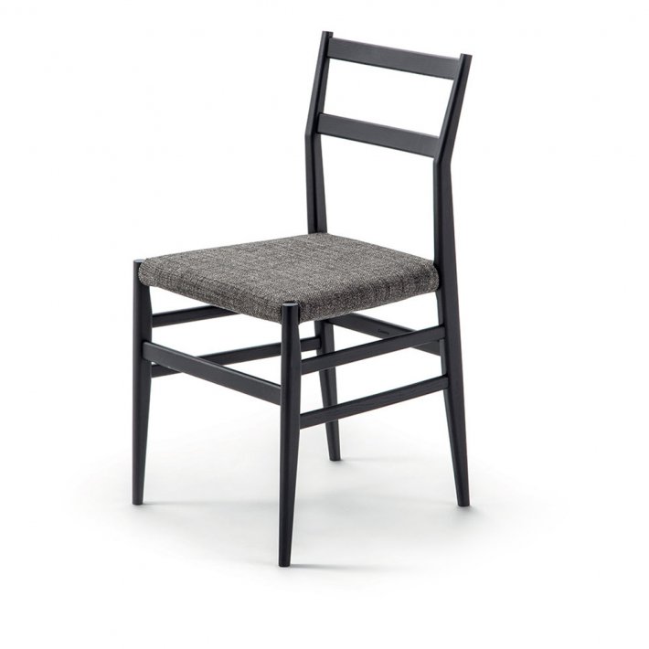 Cassina - 646 Leggera Chair | Sort, tekstil