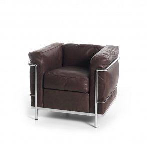 Cassina - Fauteuil Grand Confort | Petit modle | Chrome frame |Leather