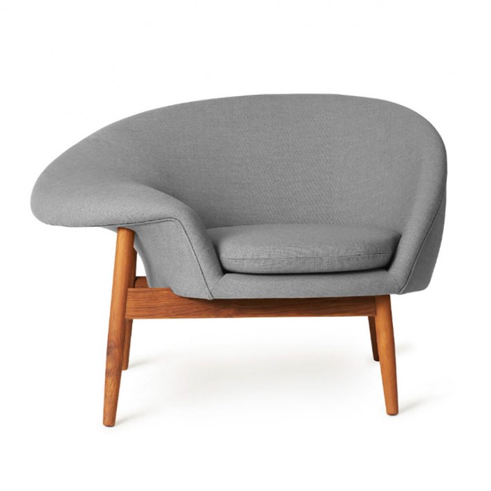 WARM NORDIC - Fried Egg | Textile I Teak Frame