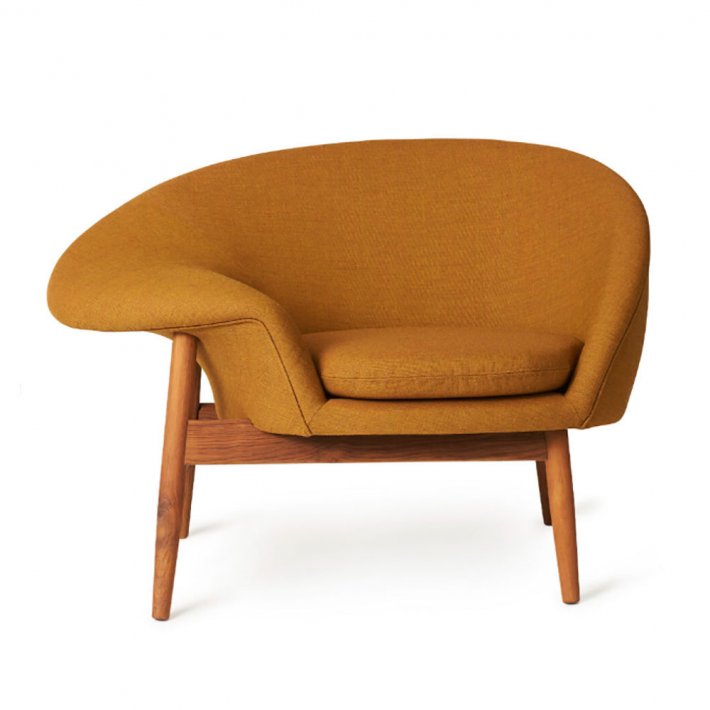 WARM NORDIC - Fried Egg | Textile I Teak Frame