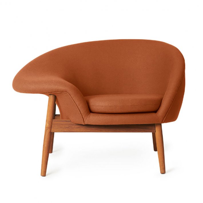 WARM NORDIC - Fried Egg | Textile I Teak Frame