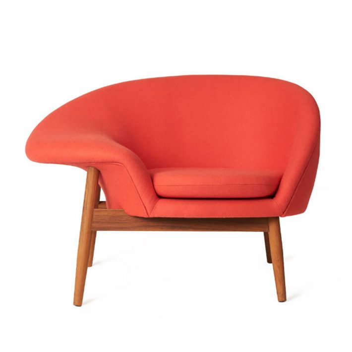 WARM NORDIC - Fried Egg | Textile I Teak Frame