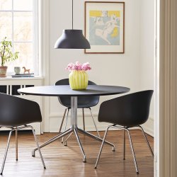 HAY - About a Table | AAT 20 | Black linoleum | Polished aluminium | 100 cm