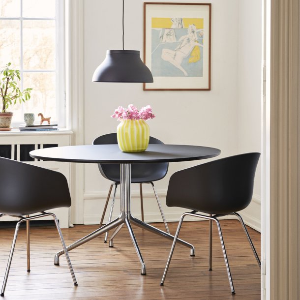 HAY - About a Table | AAT 20 | Black linoleum | Polished aluminium | 100 cm
