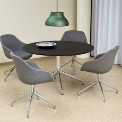HAY - About a Table | AAT 20 | Black linoleum | Polished aluminium | 100 cm