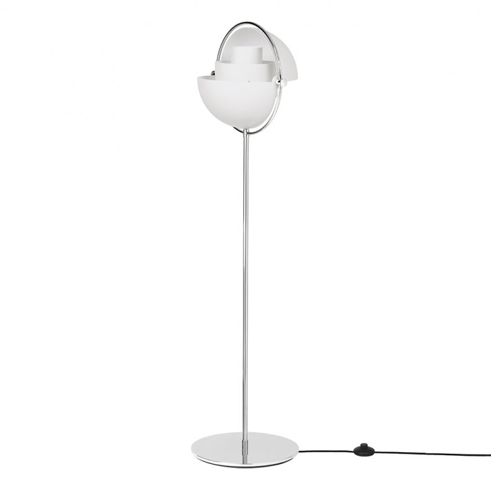 Gubi - Multi-Lite Floor Lamp | Soft White | Semi Matt | All Chrome