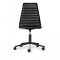 Paustian - Spinal Chair 44, 5-star Base Black w. Castors, High back | Chanel stitching, Lder