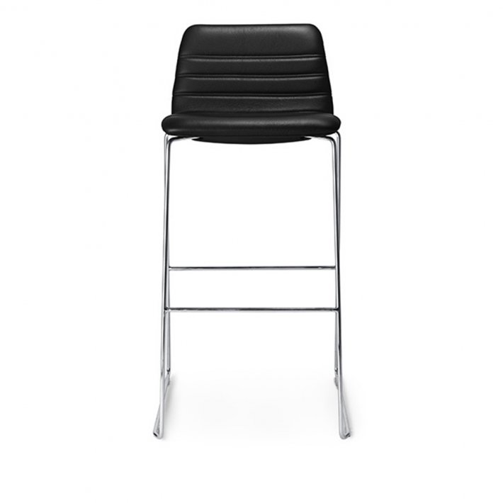 Paustian - Spinal Chair 44, Sled base chrome, Bar height | Channel Stitching, lder