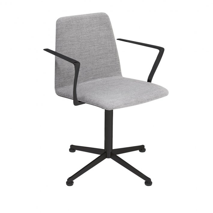 Paustian - Spinal Chair 44, Swivel base black | Plain, Tekstil, Armln