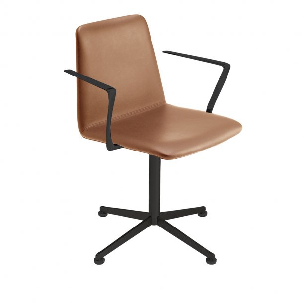 Paustian - Spinal Chair 44, Swivel base black | Plain, Lder, Armrest
