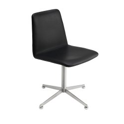 Paustian - Spinal Chair 44, Swivel base chrome | Plain, Lder