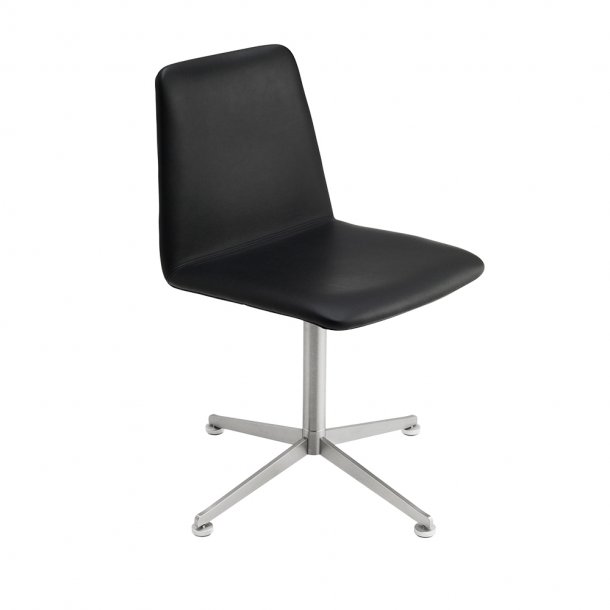 Paustian - Spinal Chair 44, Swivel base chrome | Plain, Lder