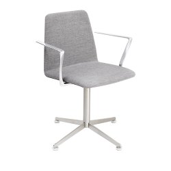 Paustian - Spinal Chair 44, Swivel base chrome | Plain, Tekstil, Armln