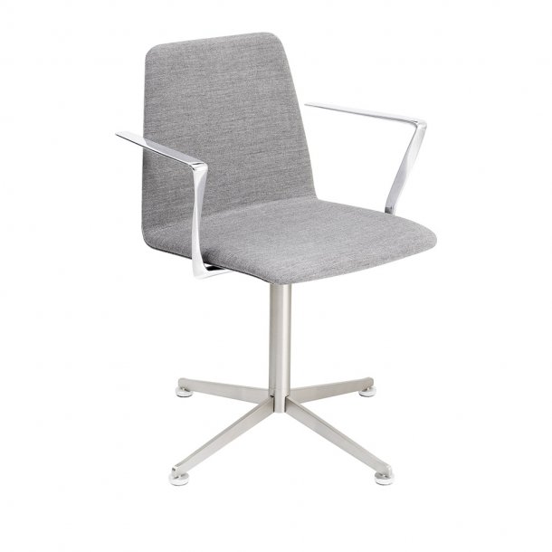 Paustian - Spinal Chair 44, Swivel base chrome | Plain, Tekstil, Armln