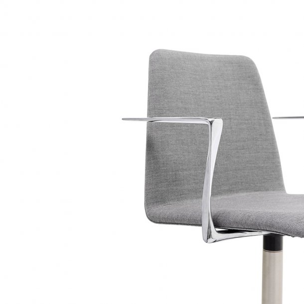 Paustian - Spinal Chair 44, Swivel base chrome | Plain, Tekstil, Armln