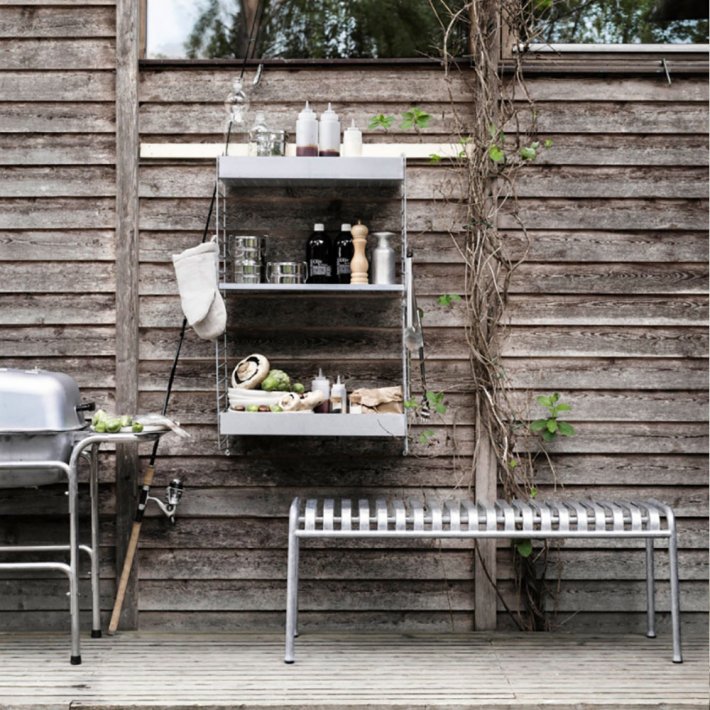 String - String Outdoor | Shelve | Galvanized | Low edge