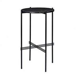 Gubi - TS Console Round | Sort Marmor