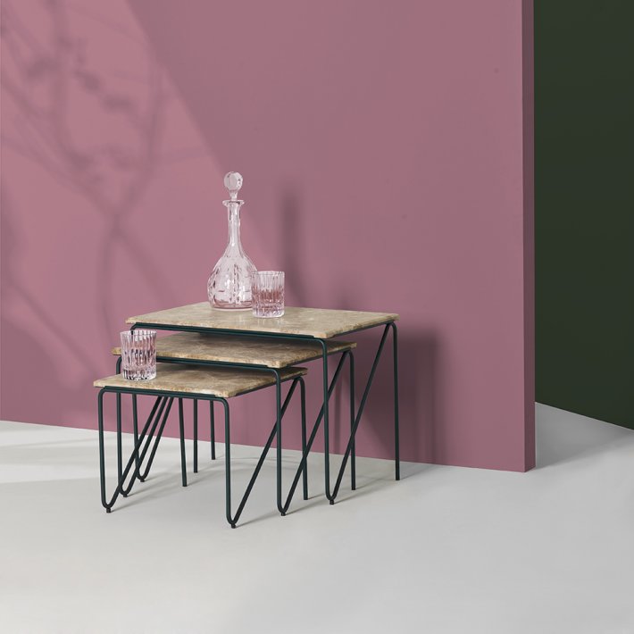 PLEASE WAIT to be SEATED - Triptych Nesting Tables