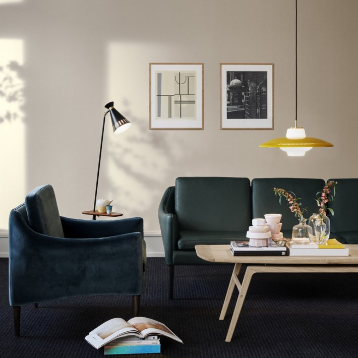 WARM NORDIC - Mr. Olsen 3. pers. sofa | Tekstil, valndolieret eg