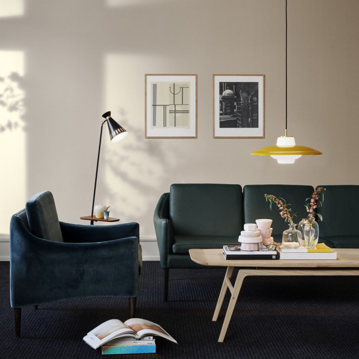 WARM NORDIC - Cone Floor lamp with table