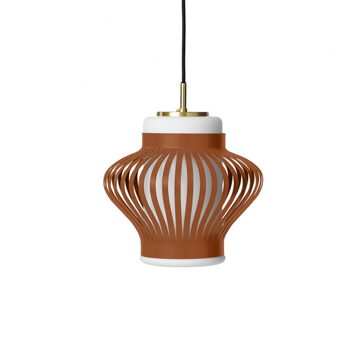 WARM NORDIC - Opal Shade Lamella pendel I Rusty red