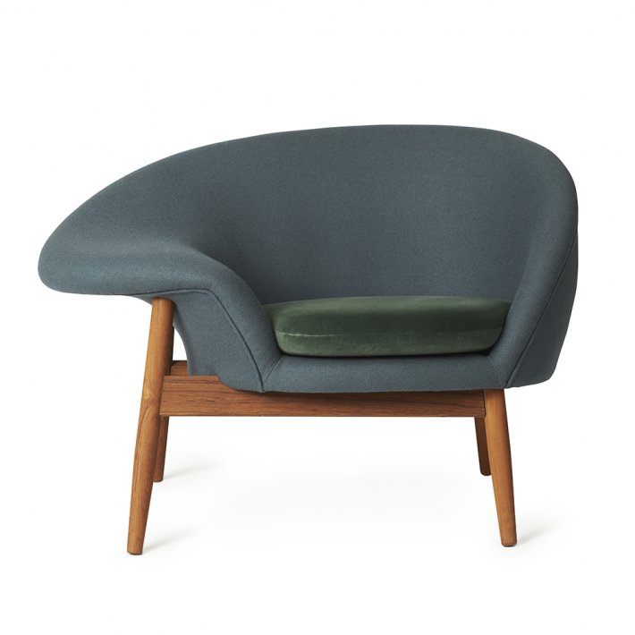 WARM NORDIC - Fried Egg | Textile I Teak Frame