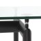 Cassina - 6 Table Tube D�avion | Black steel base, Clear glass
